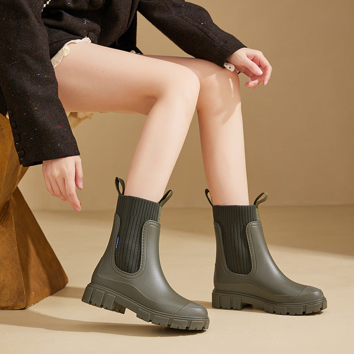Echoarchiv | Gummistiefel - Wasserdicht mit Antirutschsohle, Perfekt für Regenwetter