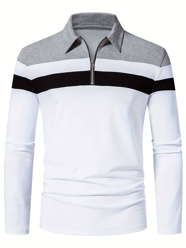 Echoarchiv – langärmliges poloshirt mit reißverschluss