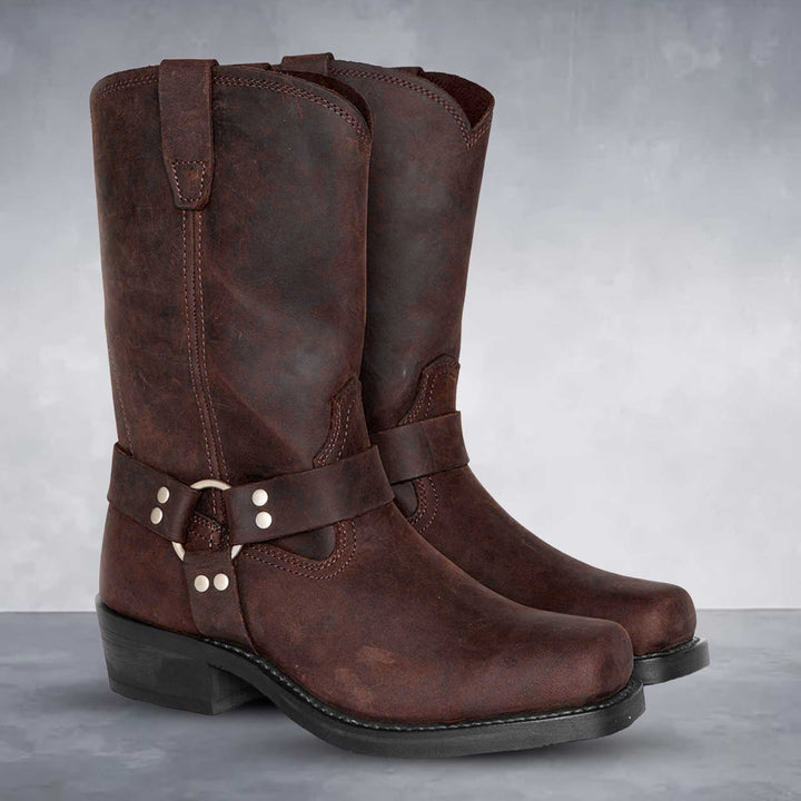 Retro-Cowboystiefel aus Leder Echoarchiv