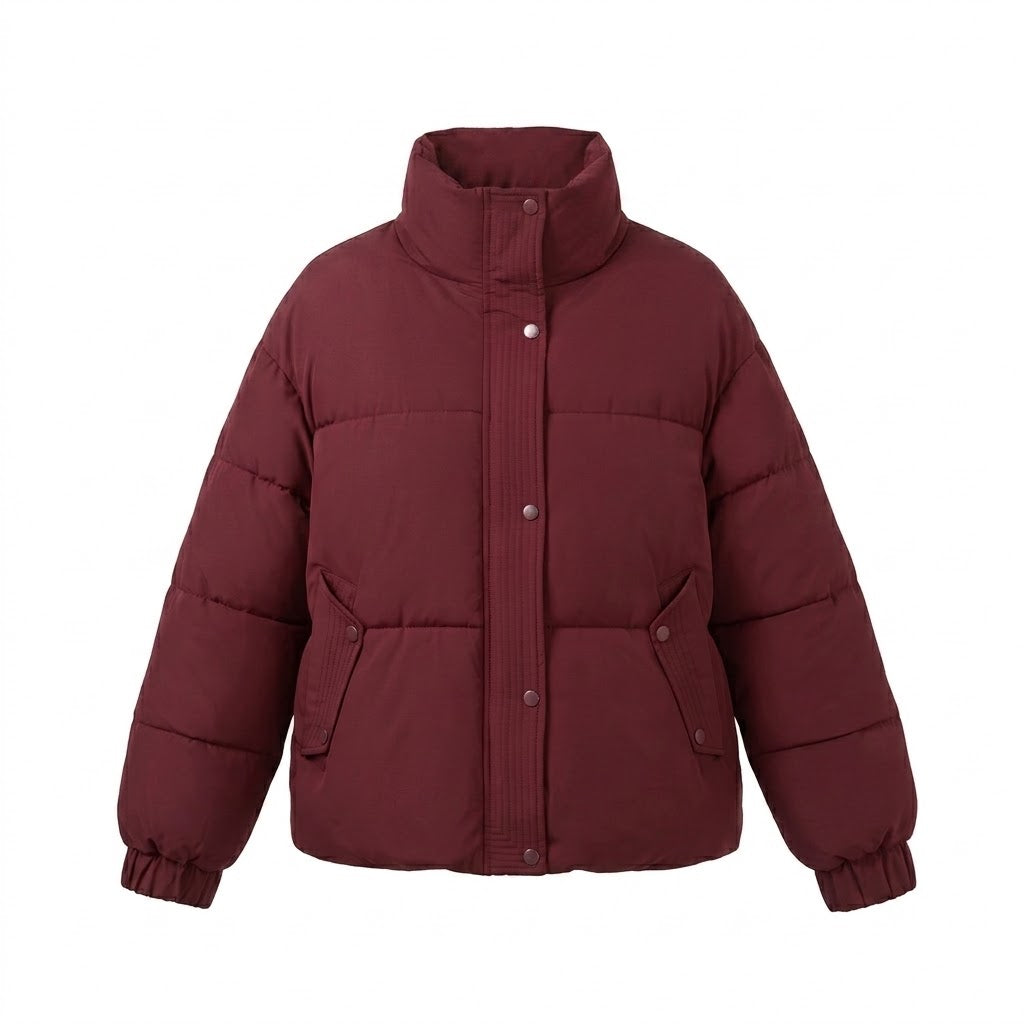 Damen Nan Kurz Urban Steppjacke mit Kapuzeneinsatz, aufgesetzten Taschen und weicher thermischer Innenauskleidung