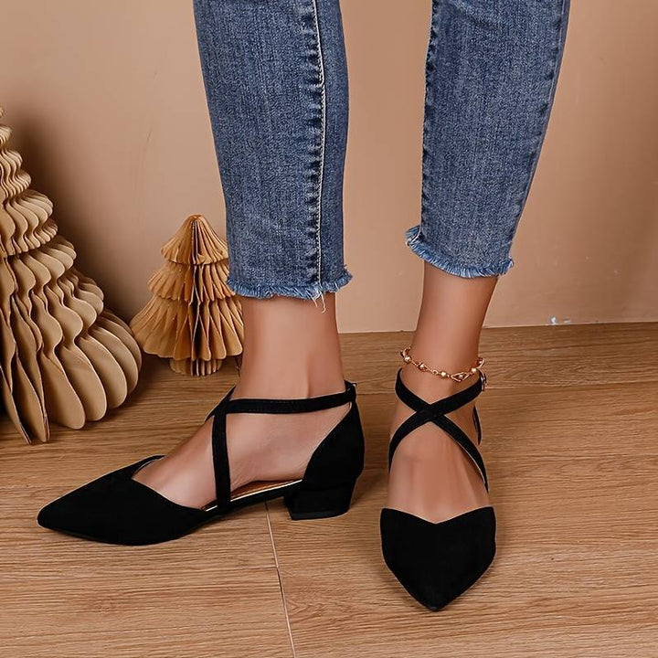 Mode Flache Damenschuhe Einfarbiges Design – Lioré