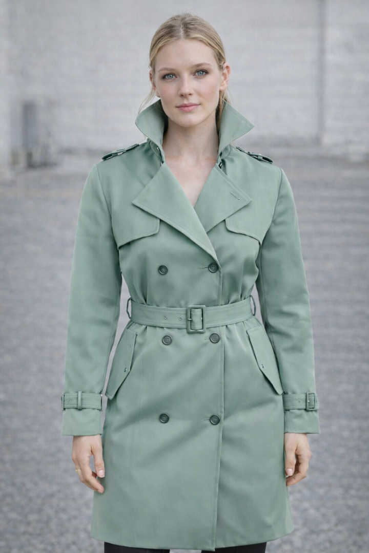 Echoarchiv | Trenchcoat mit Gürtel und Doppelknopf
