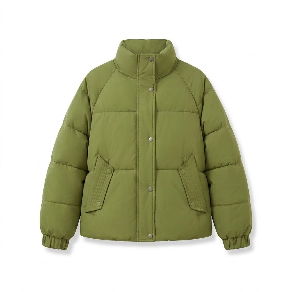 Damen Nan Kurz Urban Steppjacke mit Kapuzeneinsatz, aufgesetzten Taschen und weicher thermischer Innenauskleidung