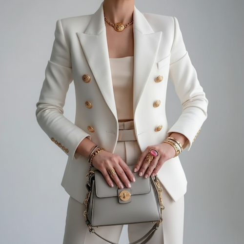 Echoarchiv | Damen Doppelreihiger Blazer