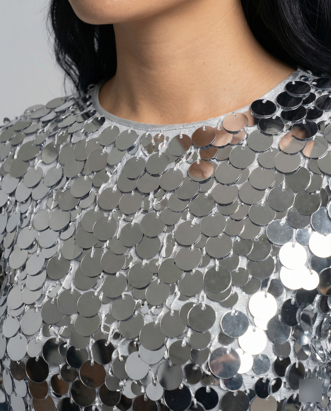 Damen Funkelndes Pailletten Cocktailkleid mit ausgestellten Ärmeln Echoarchiv