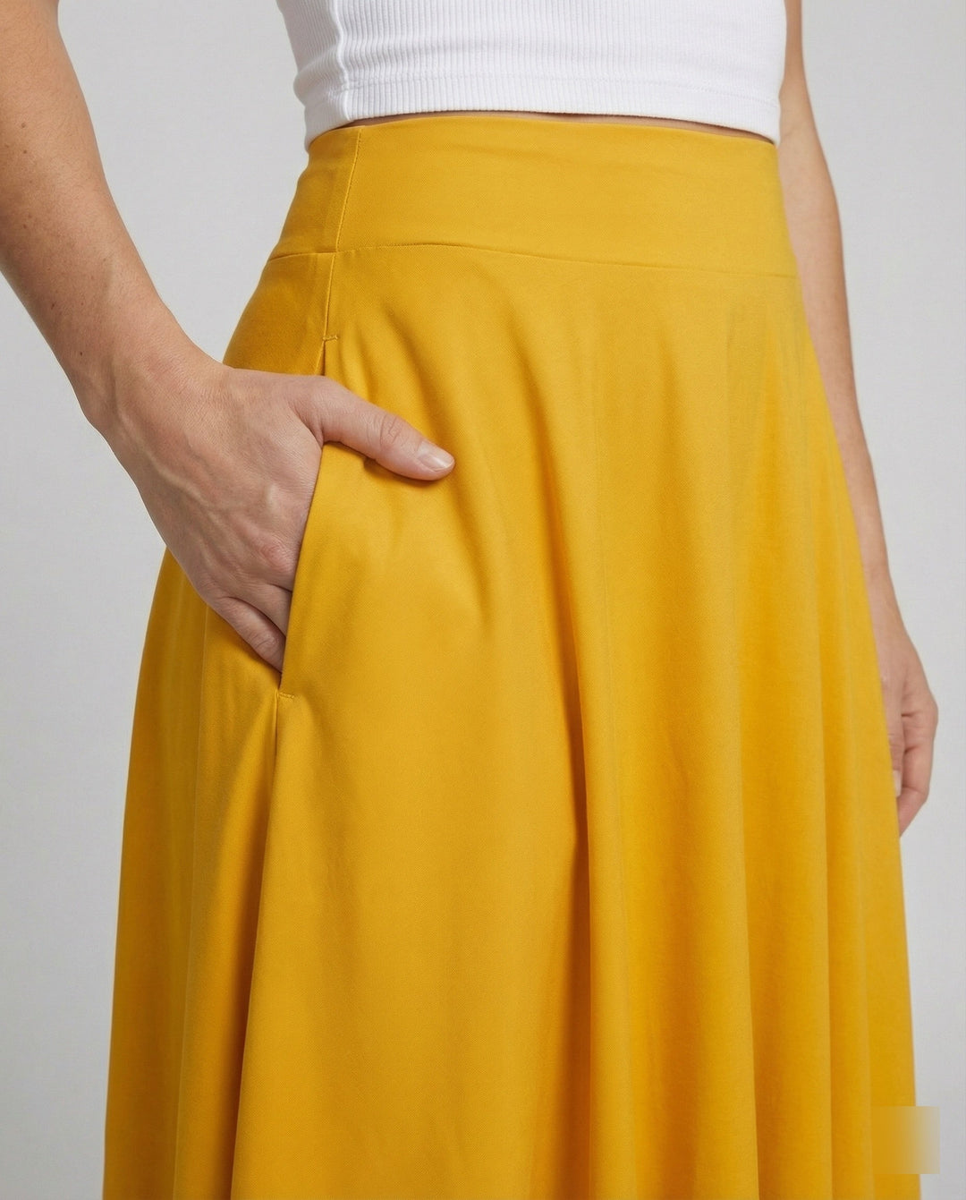 Damen Luftiger Maxi-Rock mit hohem Taillenbund Echoarchiv