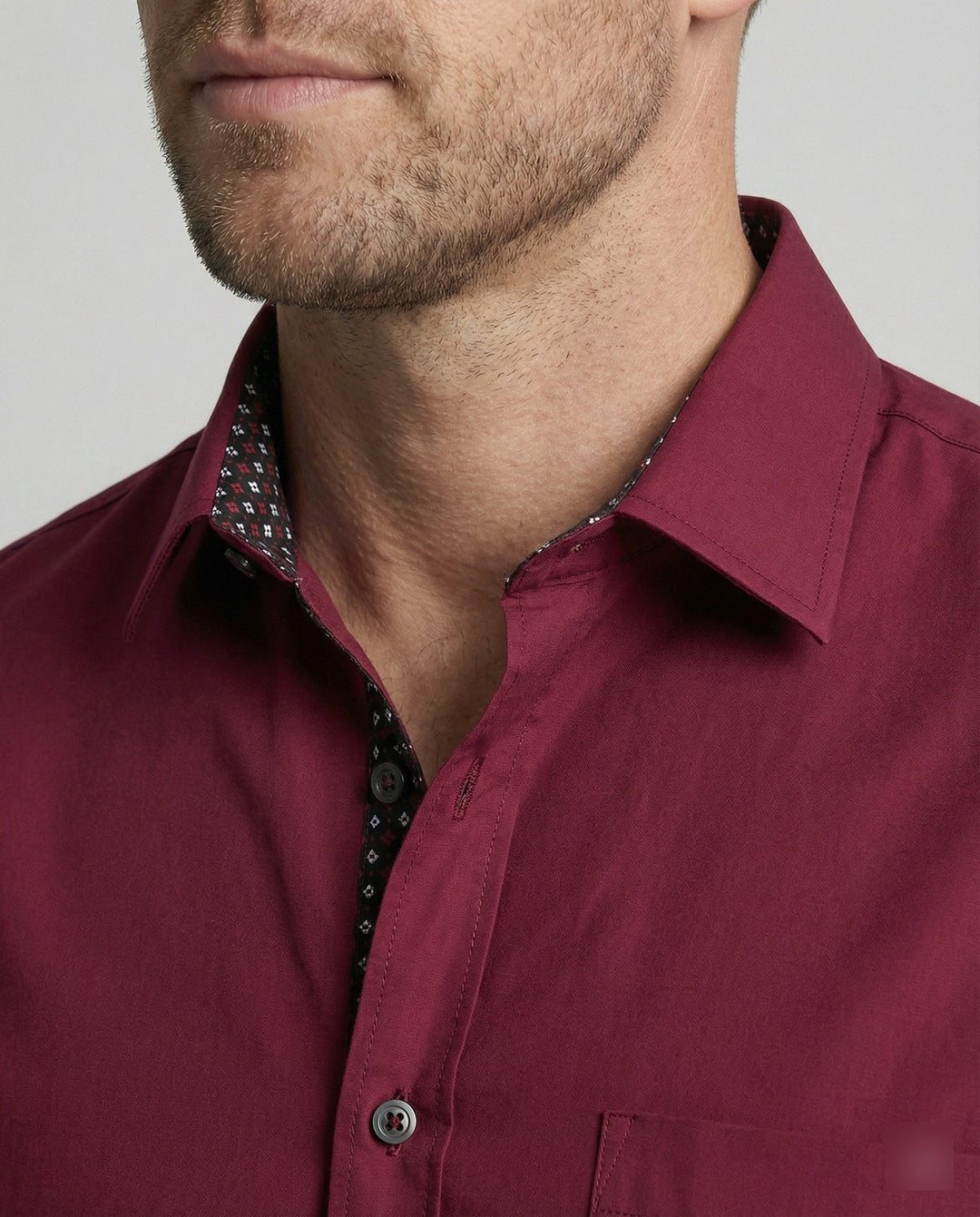 Herren Business Langarmhemd Tailliert