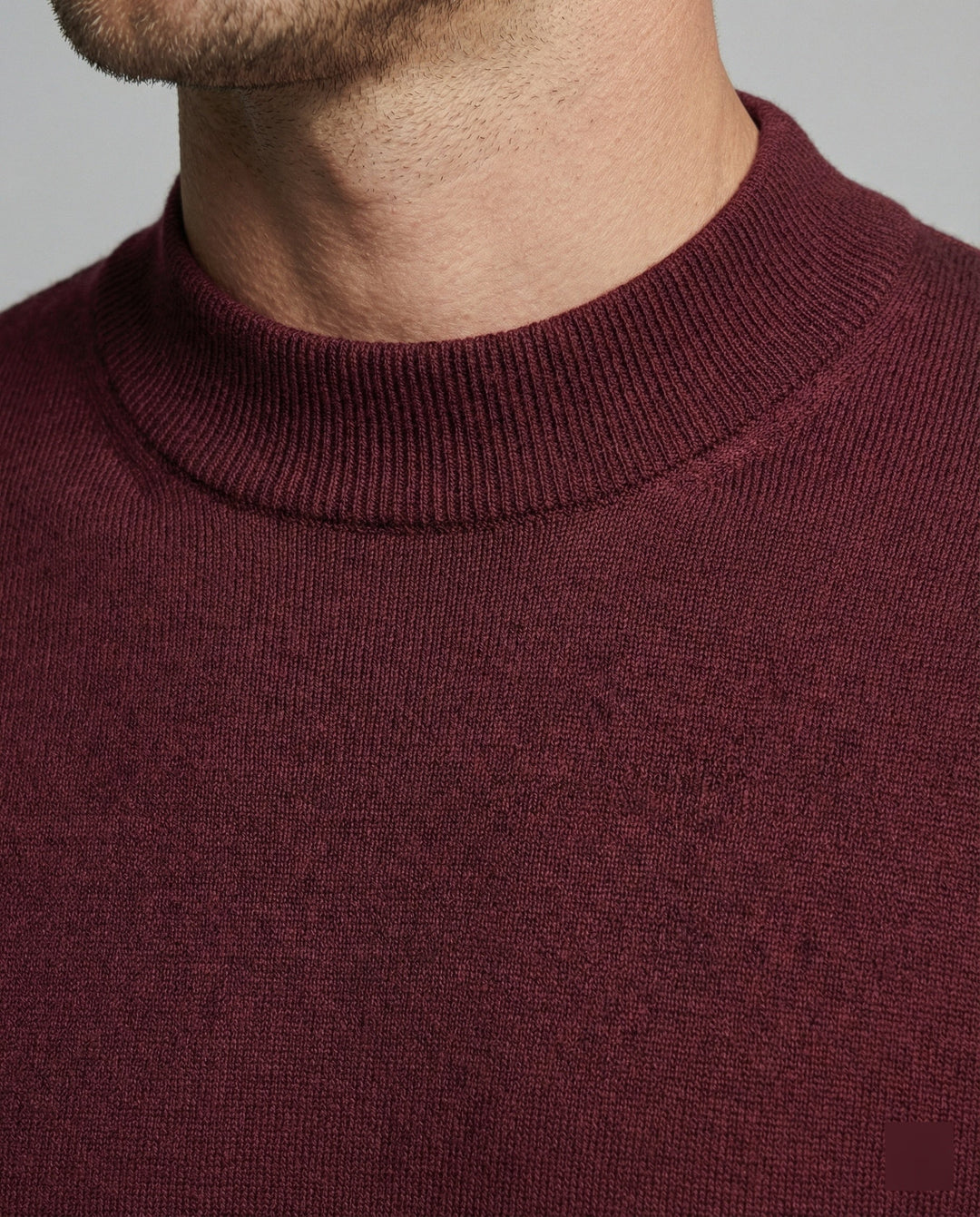 Herren eleganter Pullover mit Stehkragen Echoarchiv