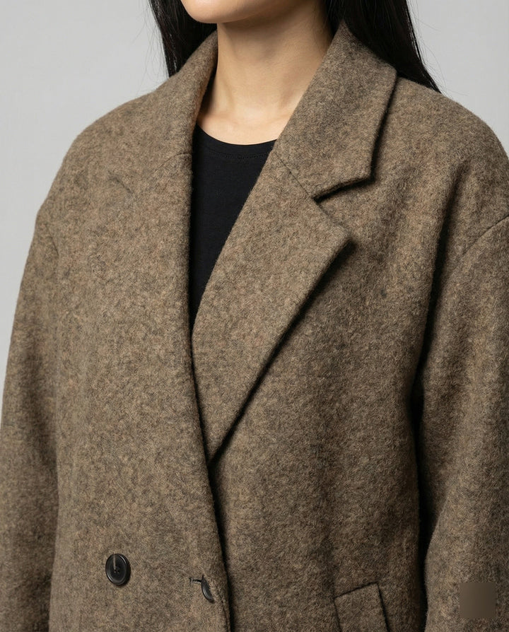 Damen Oversized Wollmantel Echoarchiv