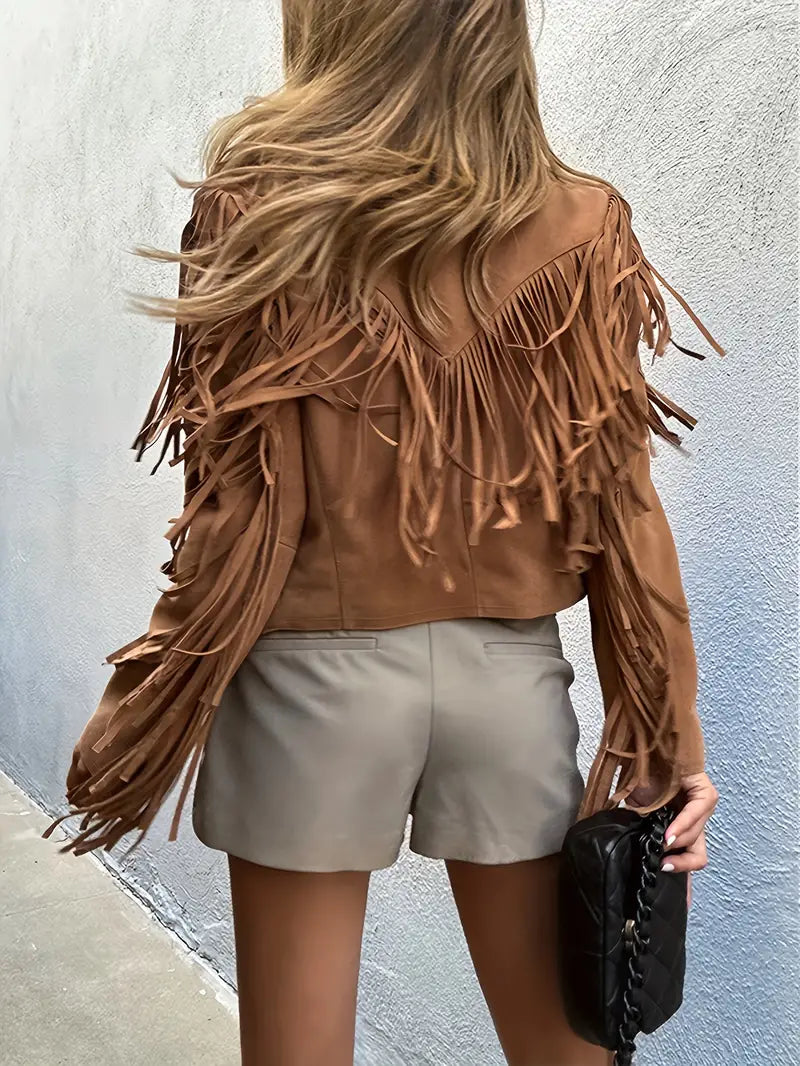 Echoarchiv | Damen Fransen Wild jacke