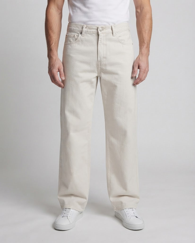 Herren Weit geschnittene Lounge-Chino aus schwerem Twill mit extra langem Saum Echo Archiv