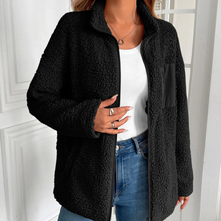 Echoarchiv | Lässige Winter Zip-Up Fuzzy Jacke für Damen