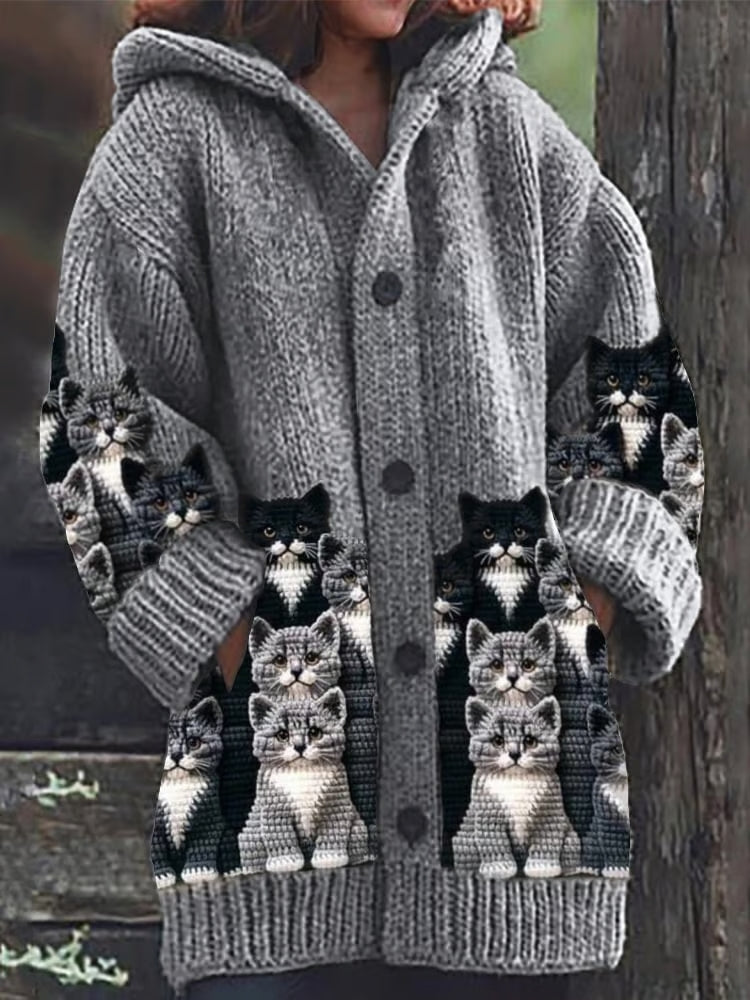 Echoarchiv | Skurrile Katze Strickjacke