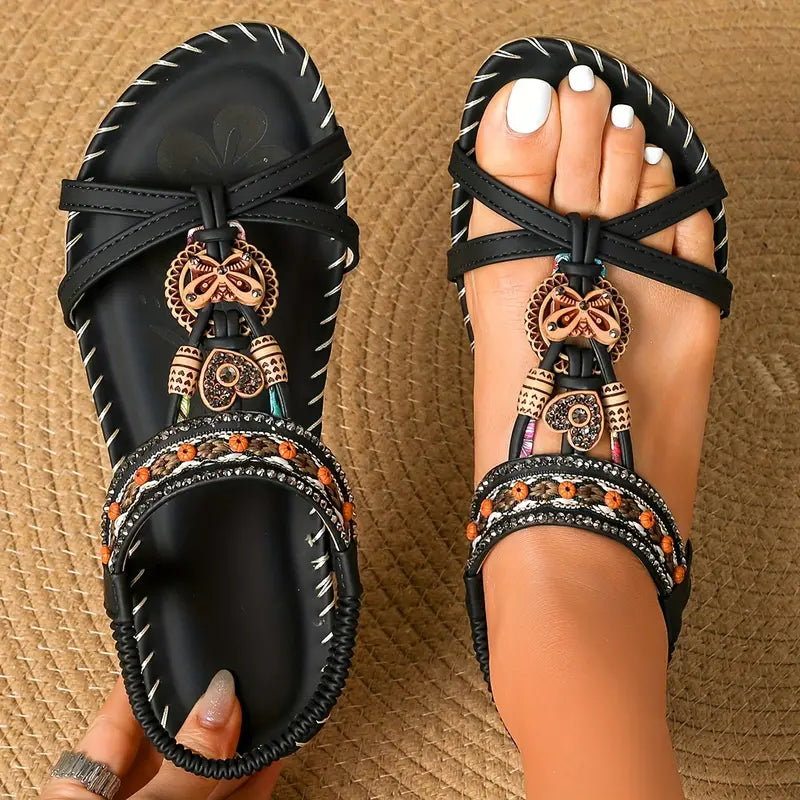 Echoarchiv | Elegante Orthopädische Sandalen Schmetterling Strass