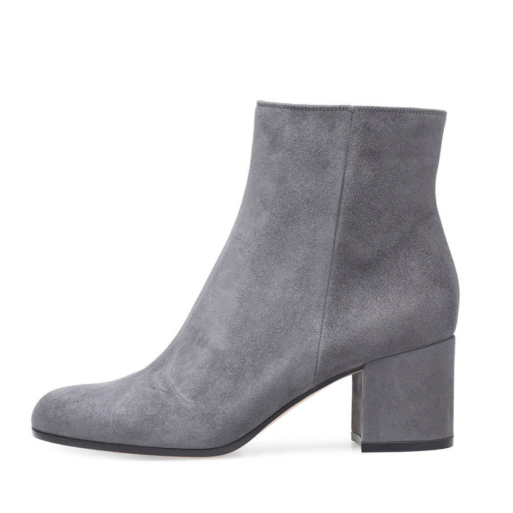 Echoarchiv | Damen Chunky Heel Rund-Toe Mittel-Hügel Stiefel