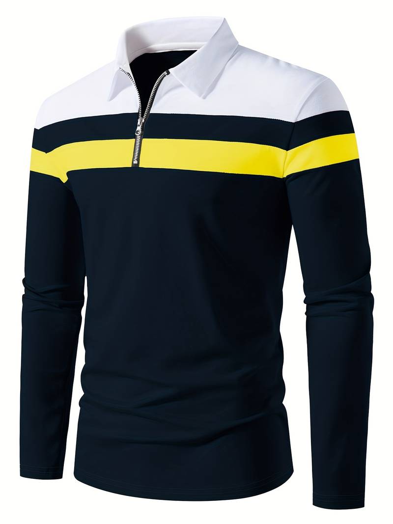 Echoarchiv – langärmliges poloshirt mit reißverschluss