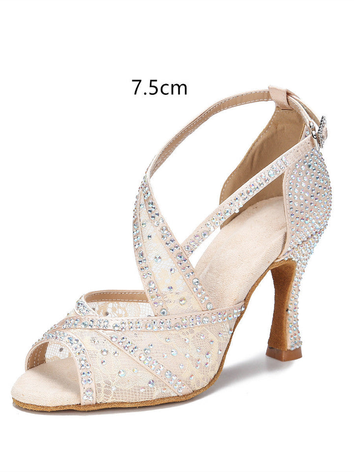 Echoarchiv | mit Diamanten Besetzte Lateinische Tanzschuhe Frauen Erwachsene