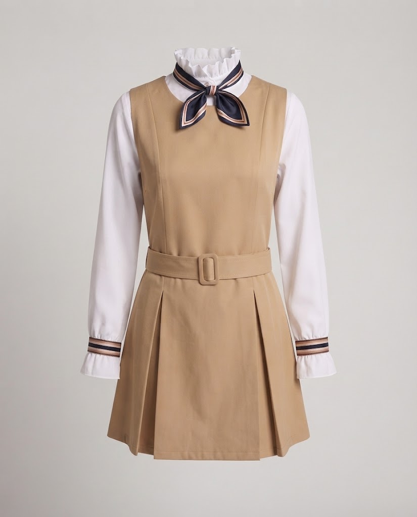 Damen modisches Kleid mit Schleife Echo Archiv