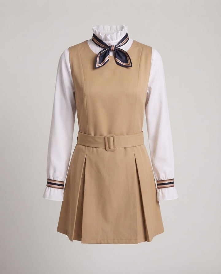 Damen modisches Kleid mit Schleife Echo Archiv