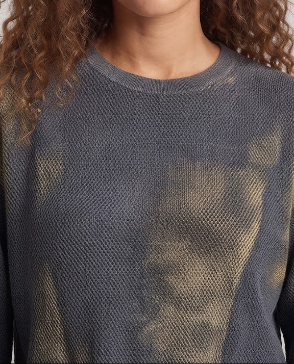Damen Oversized Strickpullover mit kreativem Design Echo Archiv