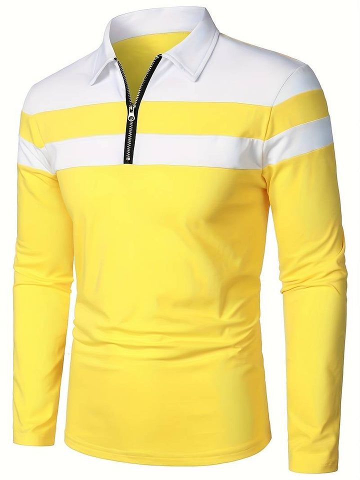 Echoarchiv – langärmliges poloshirt mit reißverschluss