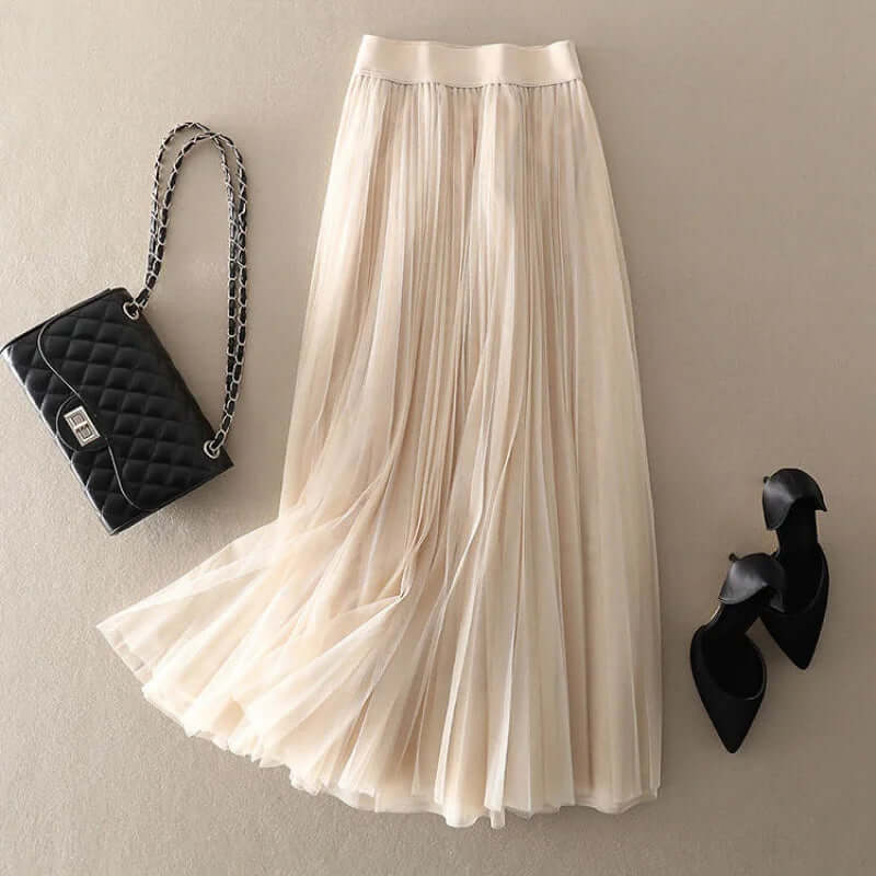 Echoarchiv | Damen Faltenrock Lang Maxi