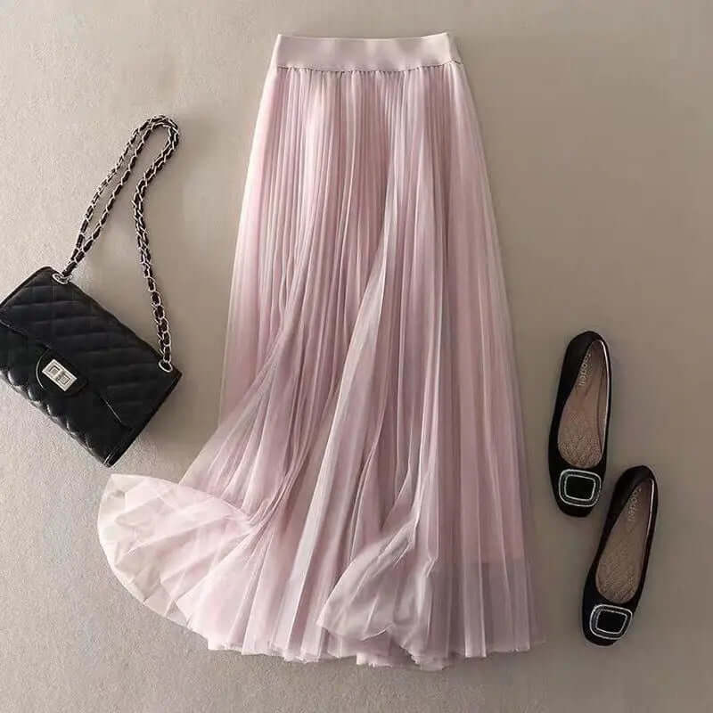 Echoarchiv | Damen Faltenrock Lang Maxi