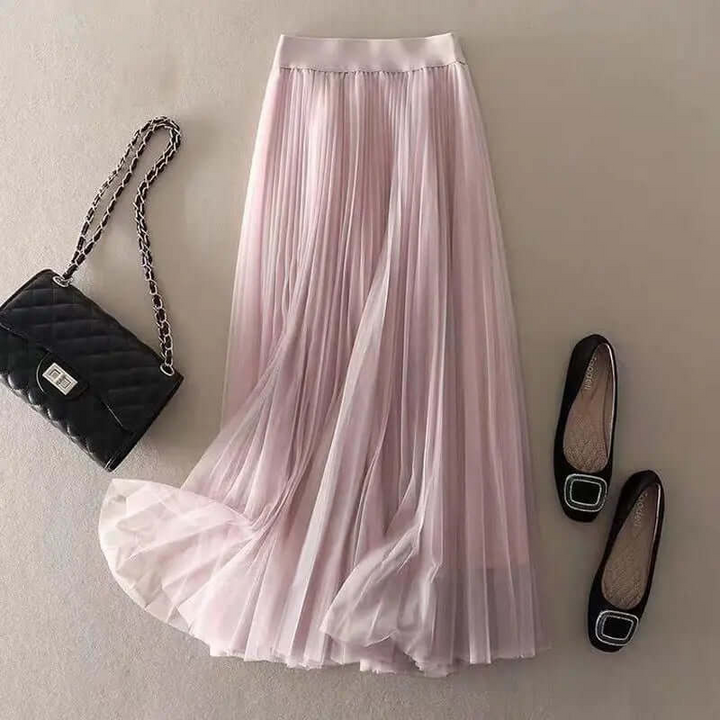 Echoarchiv | Damen Faltenrock Lang Maxi
