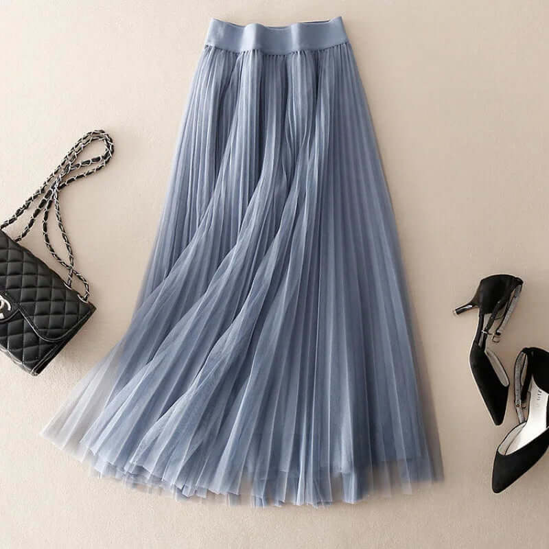 Echoarchiv | Damen Faltenrock Lang Maxi