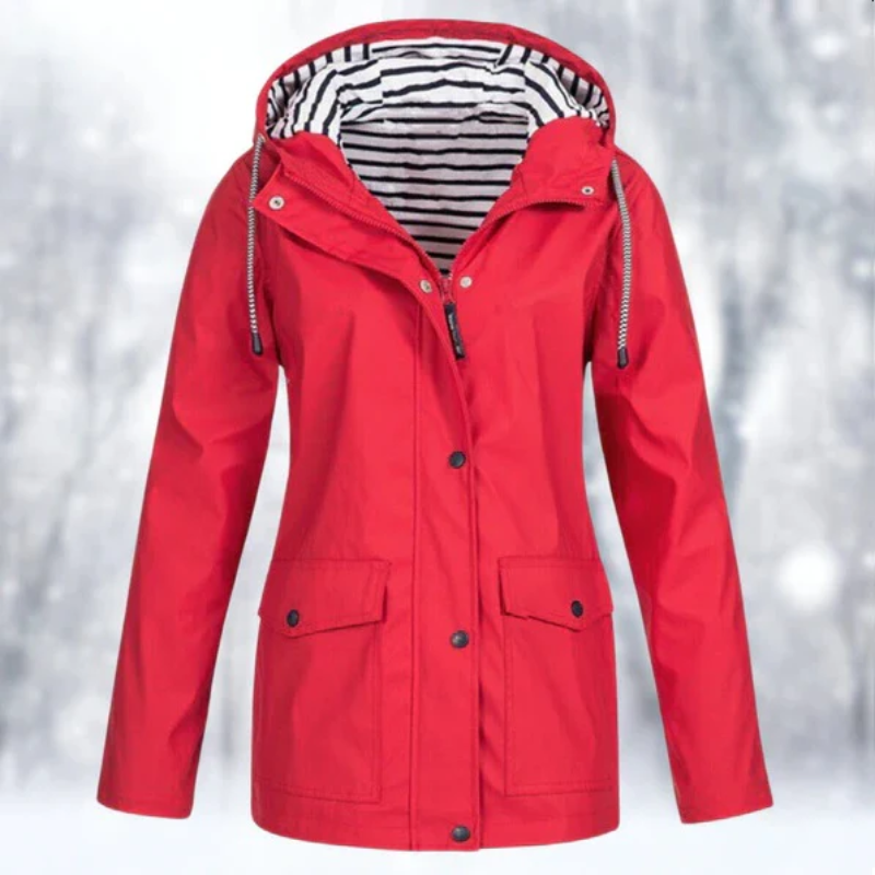 Echoarchiv | Damen Kapuze Regenjacke Wasserdichte
