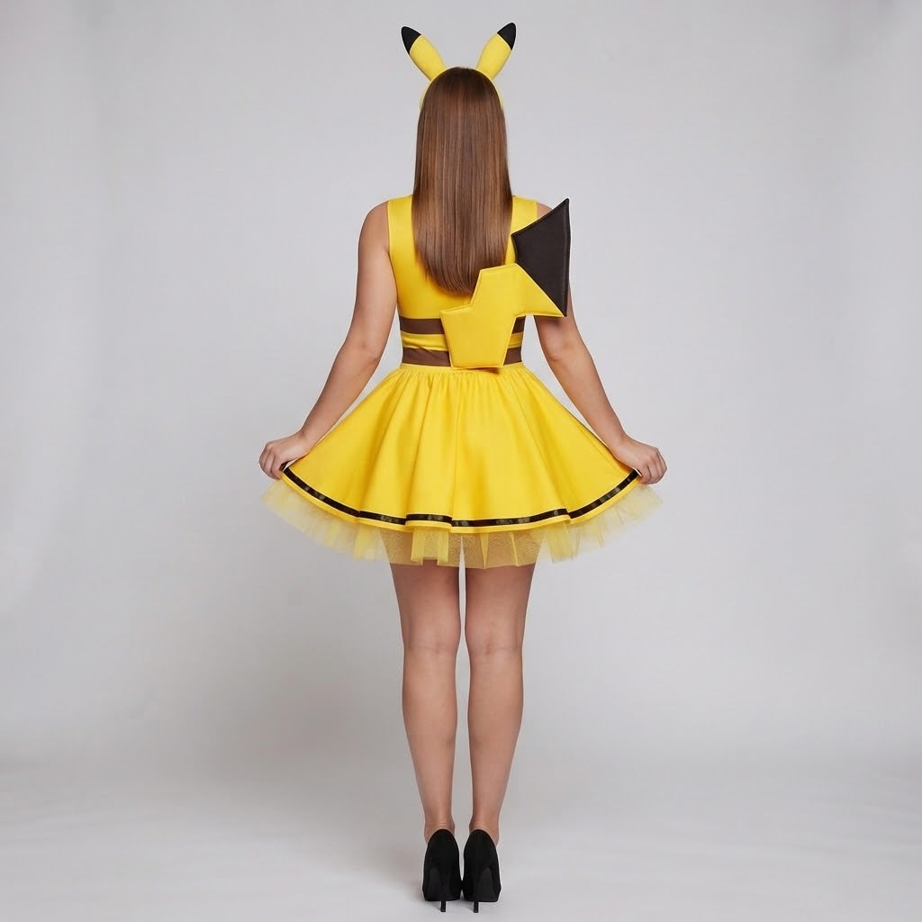 Damen Pikachu-Kostümkleid mit fröhlichem Tüllrock Echo Archiv