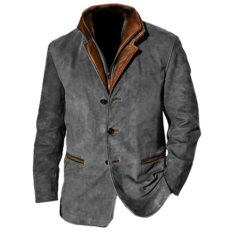 Echoarchiv | Vintage Vegan-lederjacke für Herren