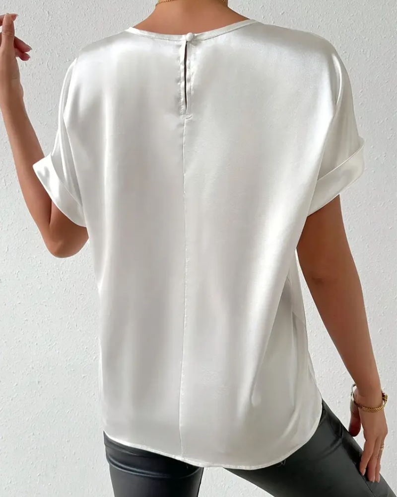 Echoarchiv | T-Shirt Rundhals Satin Glatt