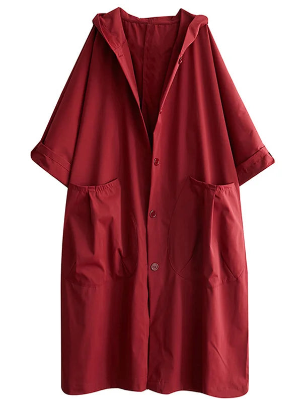 Echoarchiv | Langer Wasserdichter Trenchcoat Mantel