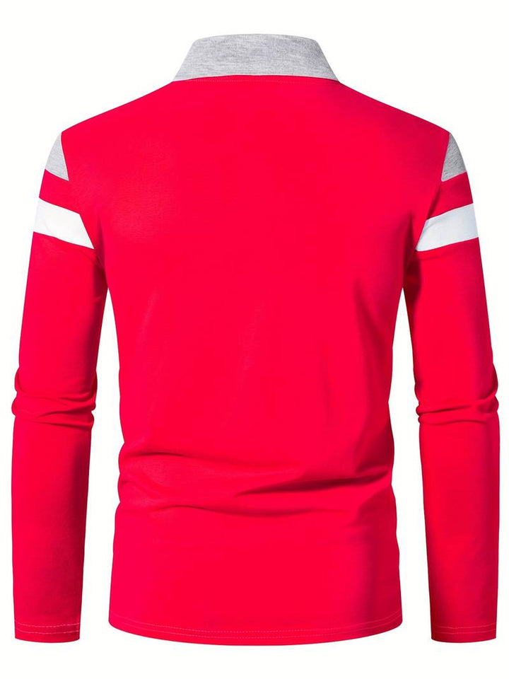 Echoarchiv – langärmliges poloshirt mit reißverschluss