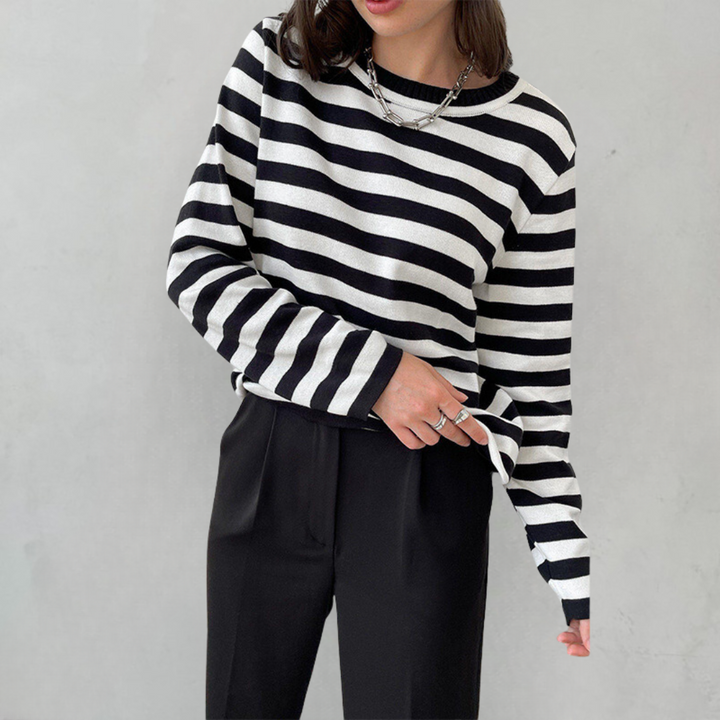 Echoarchiv | Elegantes Gestreiftes T-Shirt Leichter Stoff