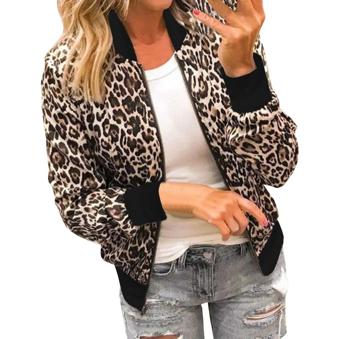 Leoparden-Bomberjacke – Rona – Avenza