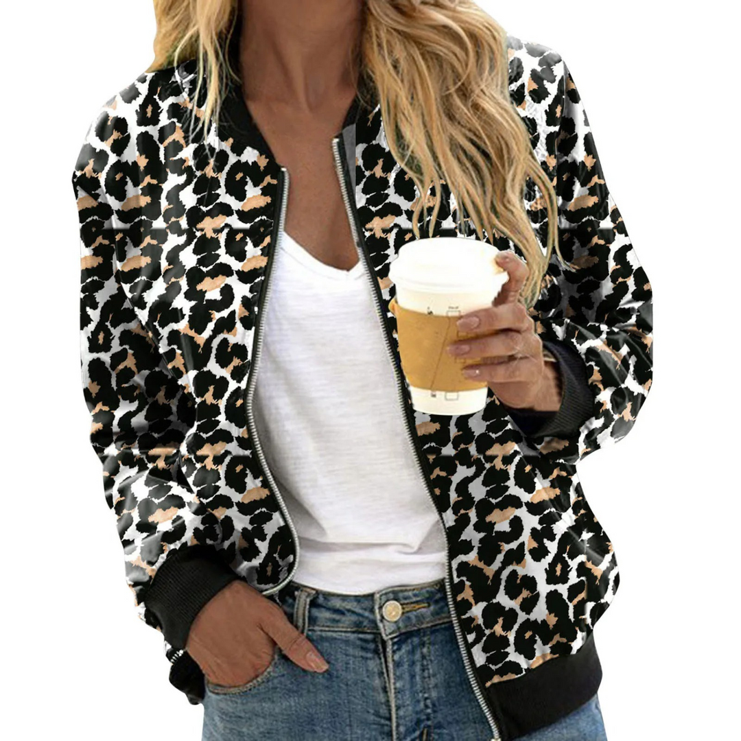 Leoparden-Bomberjacke – Rona