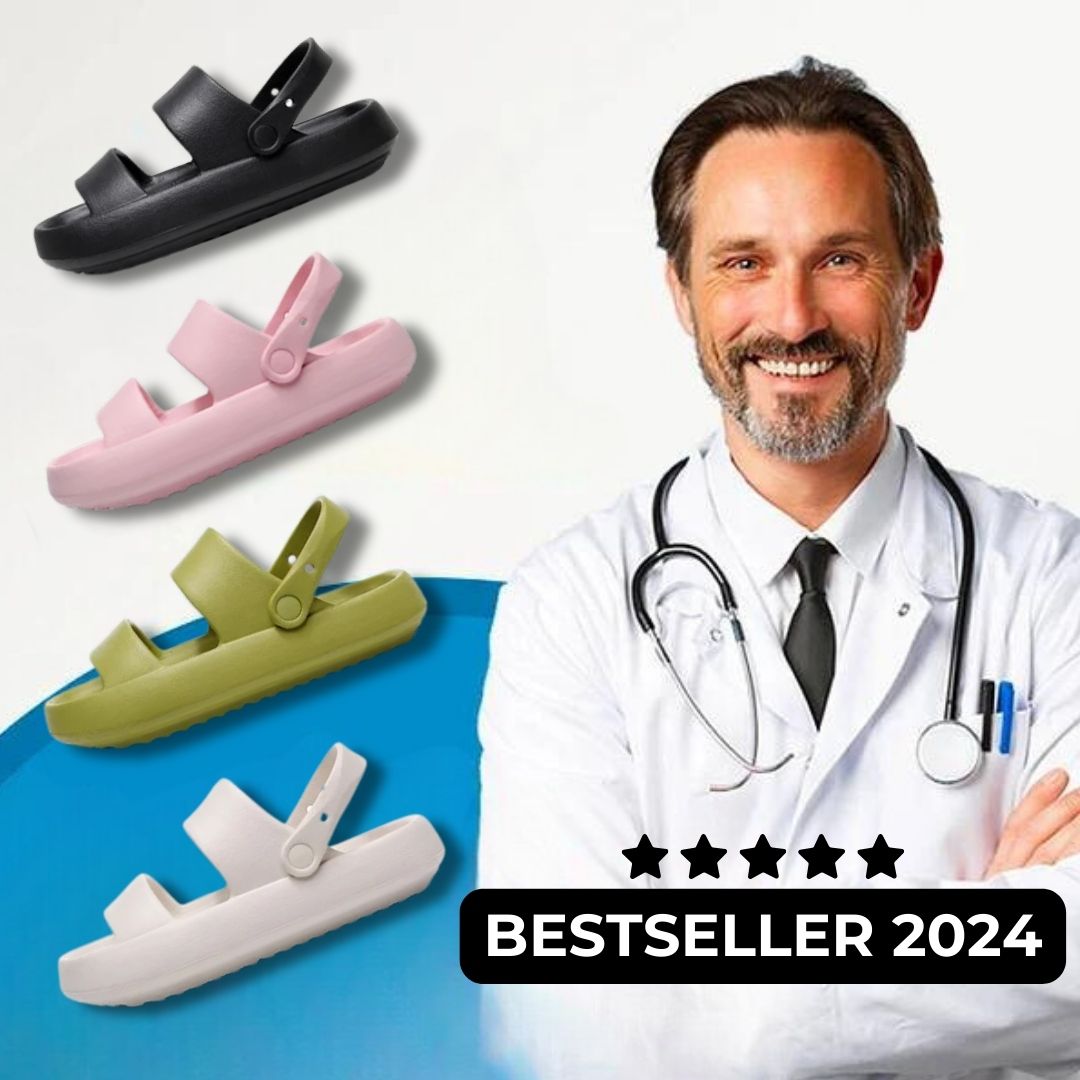 Echoarchiv | Orthopädische Sandalen Comfort Plus Pantoletten mit Doppelriemen Gepolsterte, Lässige Slip-On-Sandalen