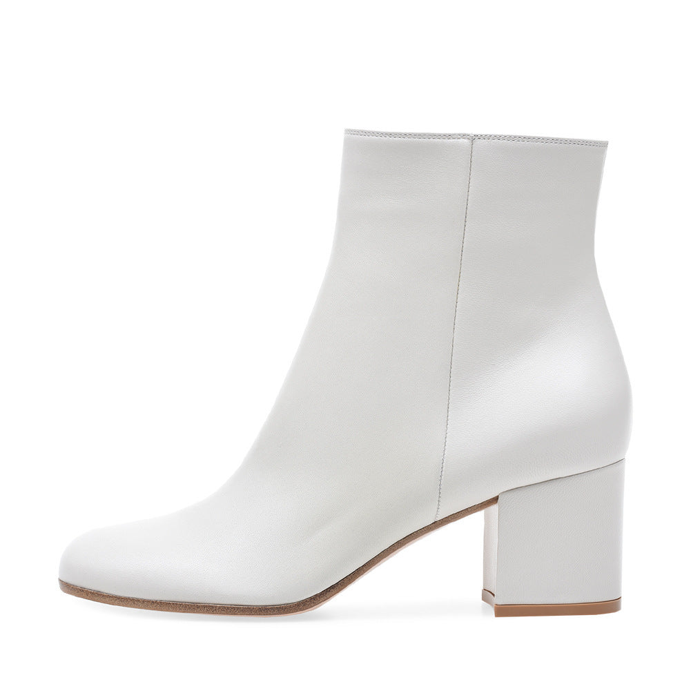 Echoarchiv | Damen Chunky Heel Rund-Toe Mittel-Hügel Stiefel