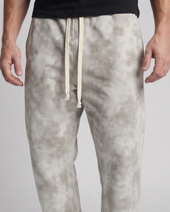 Unisex Weite Lounge-Jogginghose aus Fleece mit elastischem Bund und Kordelzug Echo Archiv