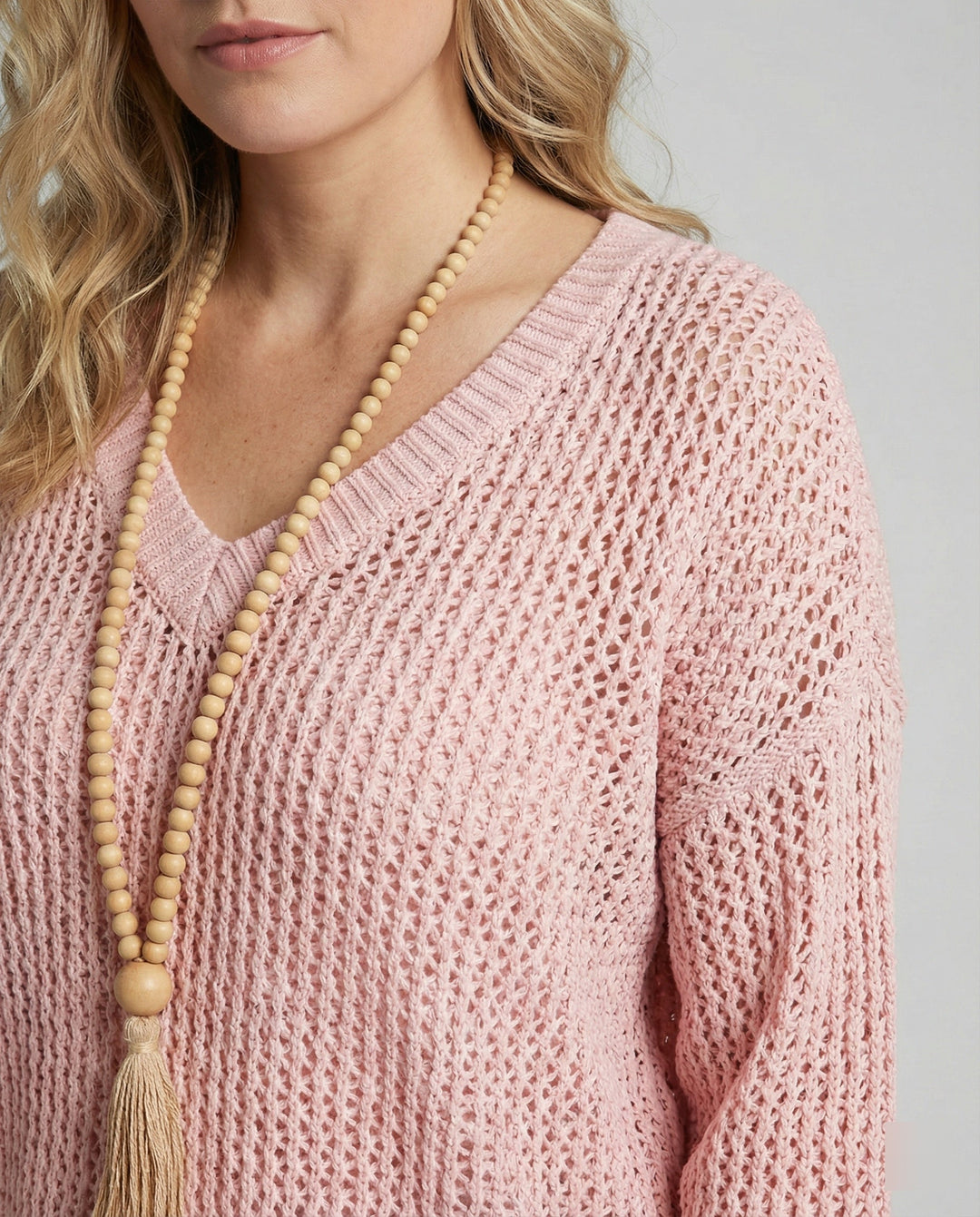 Echoarchiv | oversized Pullover mit V-Ausschnitt