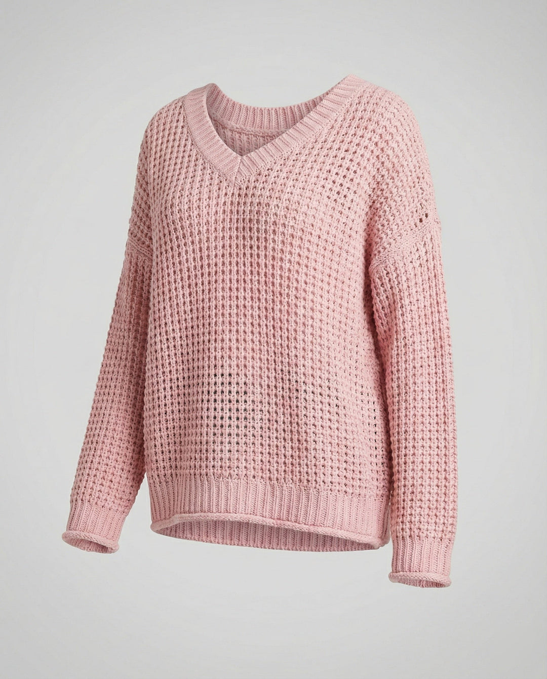 Echoarchiv | oversized Pullover mit V-Ausschnitt