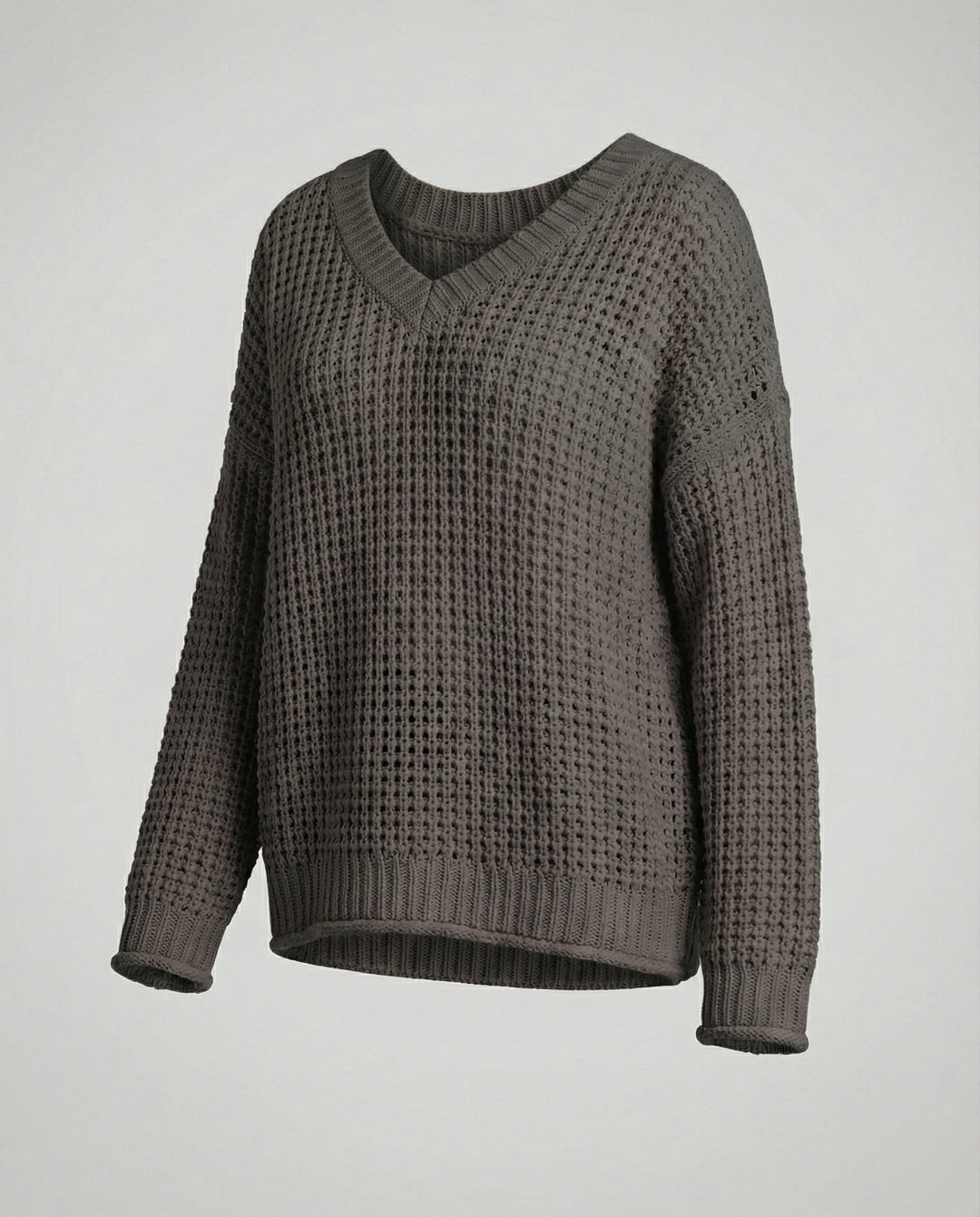 Echoarchiv | oversized Pullover mit V-Ausschnitt