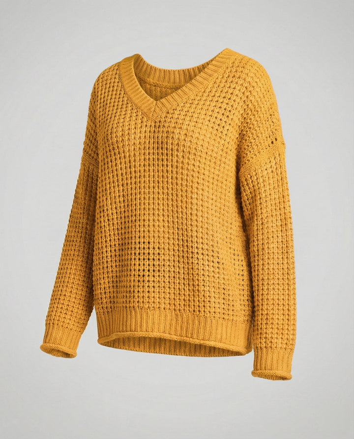 Echoarchiv | oversized Pullover mit V-Ausschnitt