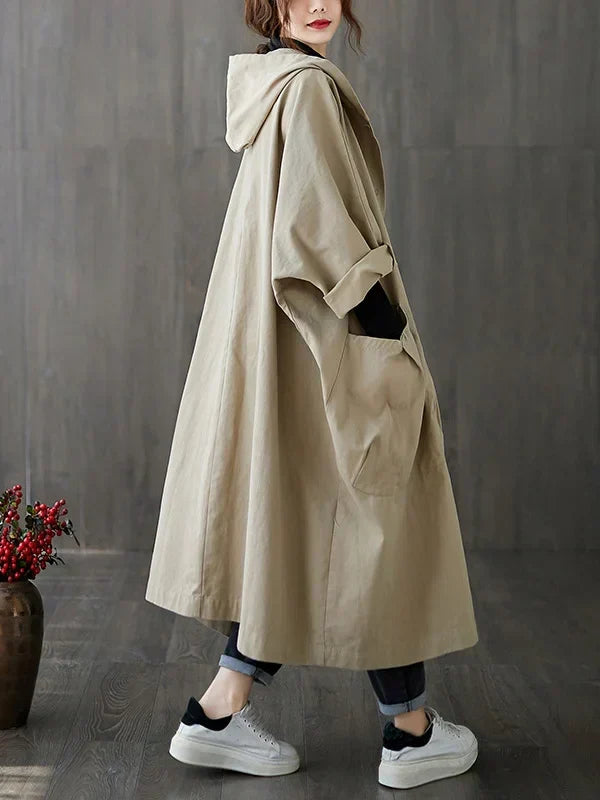 Echoarchiv | Langer Wasserdichter Trenchcoat Mantel