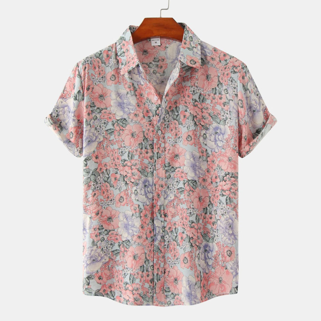 Echoarchiv | Floral kurzärmeliges Blumenhemd Männer