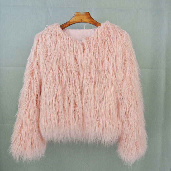 Echoarchiv | Eleganter Warmer Kunstpelzmantel Für Herbst Und Winter