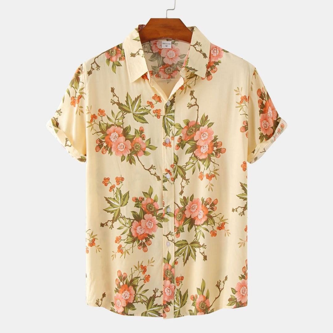 Echoarchiv | Floral kurzärmeliges Blumenhemd Männer