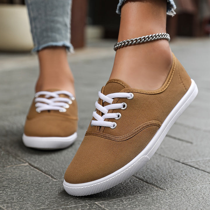 Echoarchiv | Bequeme Niedrige Canvas Schnürschuhe